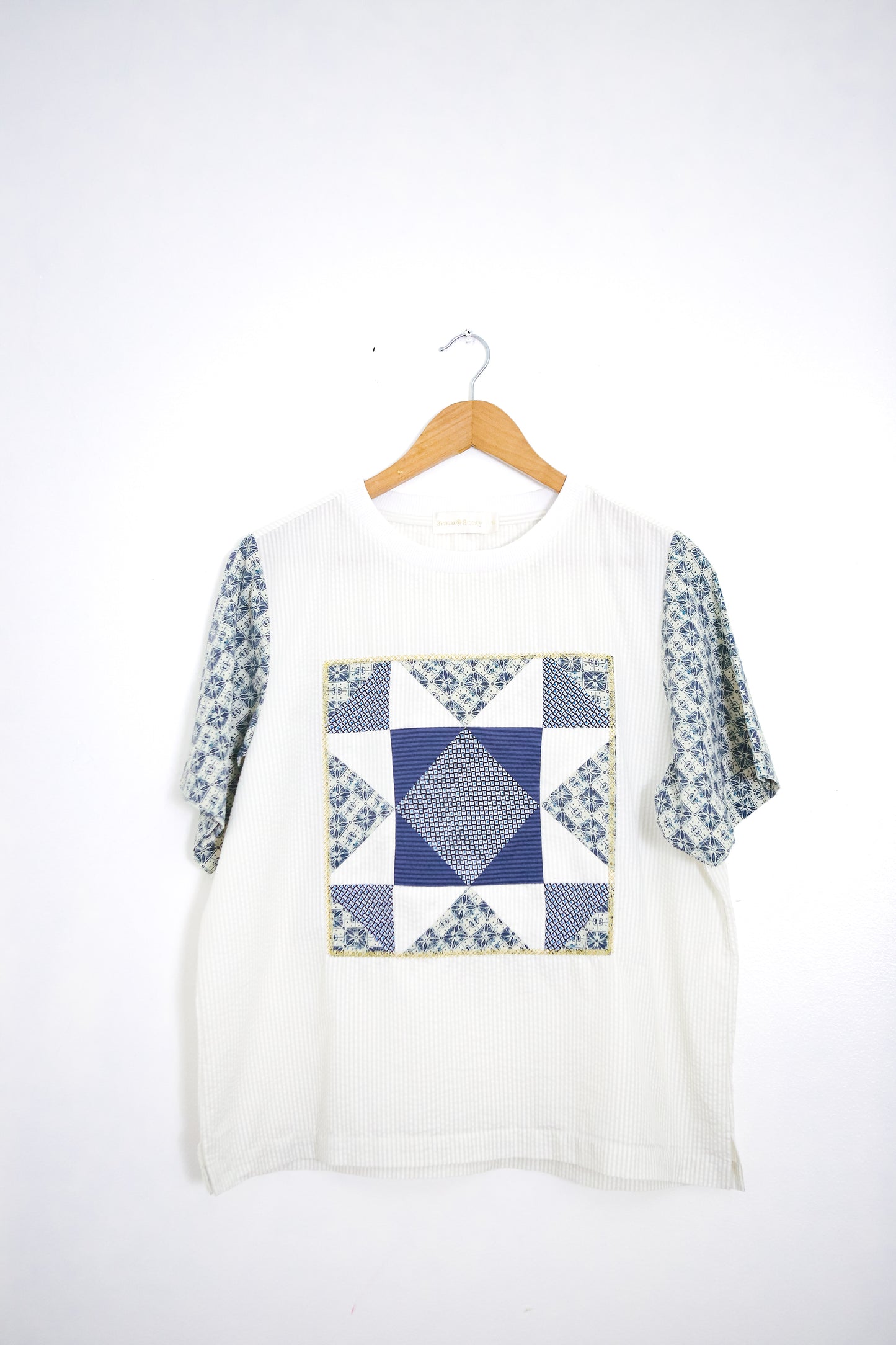 Araw Boxy Patchwork Shirt in White