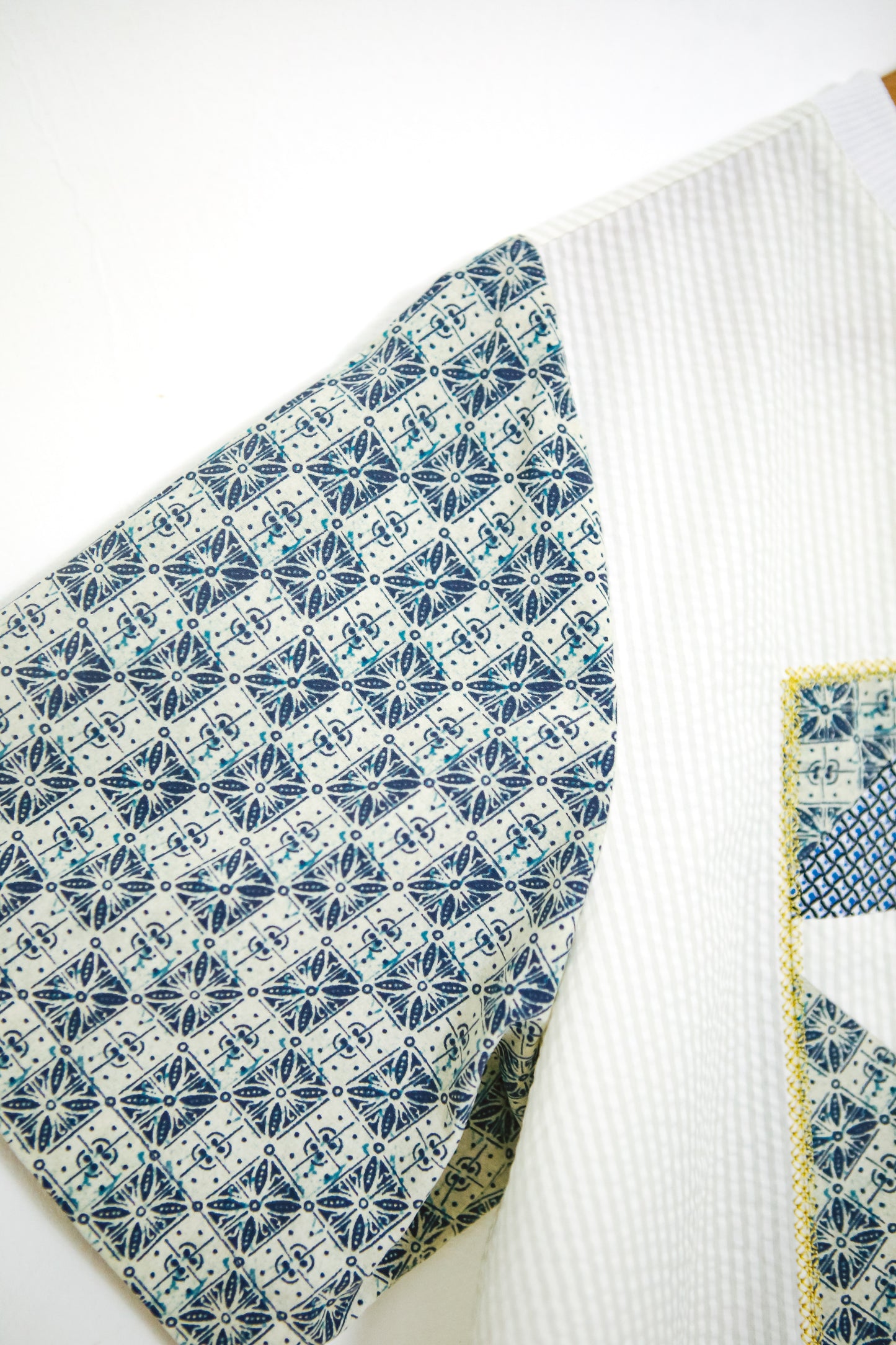 Araw Boxy Patchwork Shirt in White