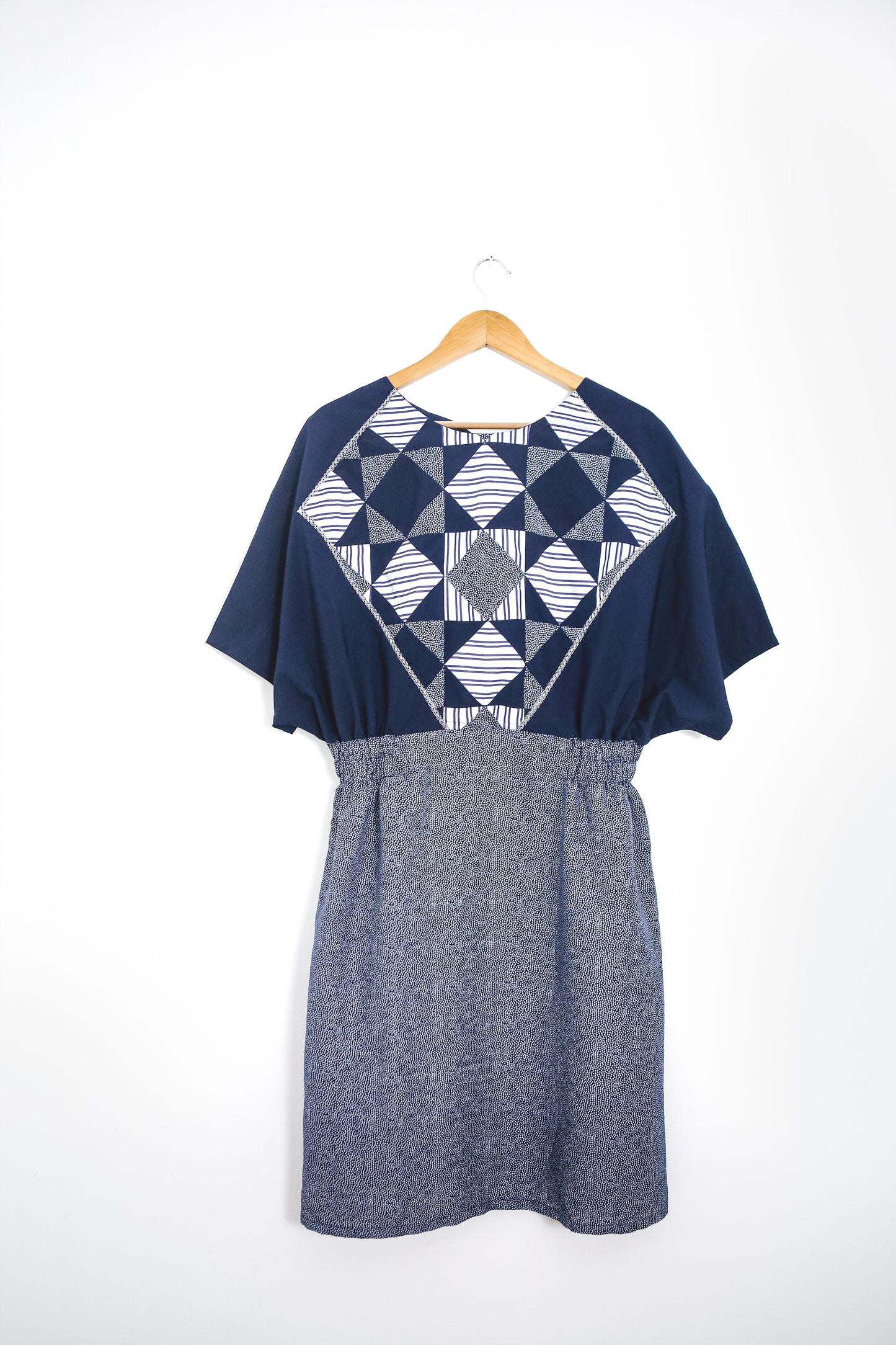 Mithi Patchwork Dress with Dolman Sleeves