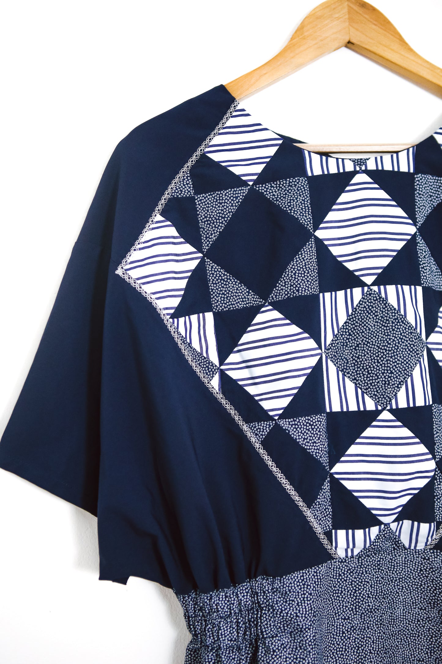 Mithi Patchwork Dress with Dolman Sleeves