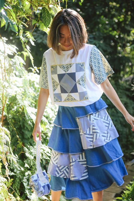 Mayumi Ruffled Asymmetric Skirt