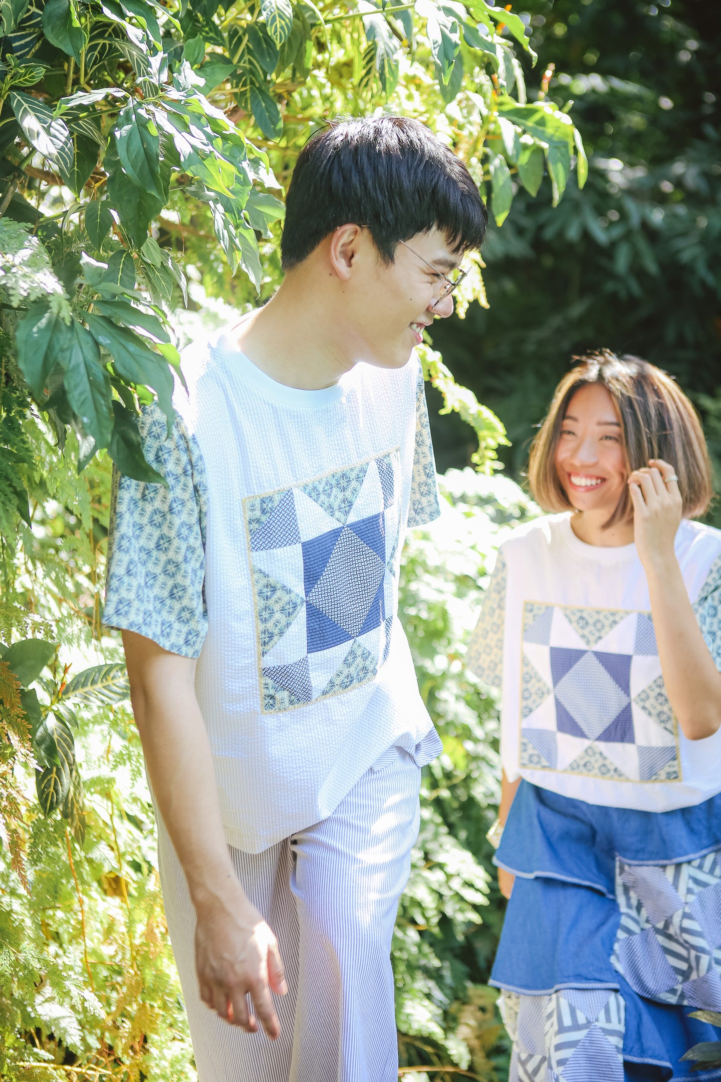 Araw Boxy Patchwork Shirt in White