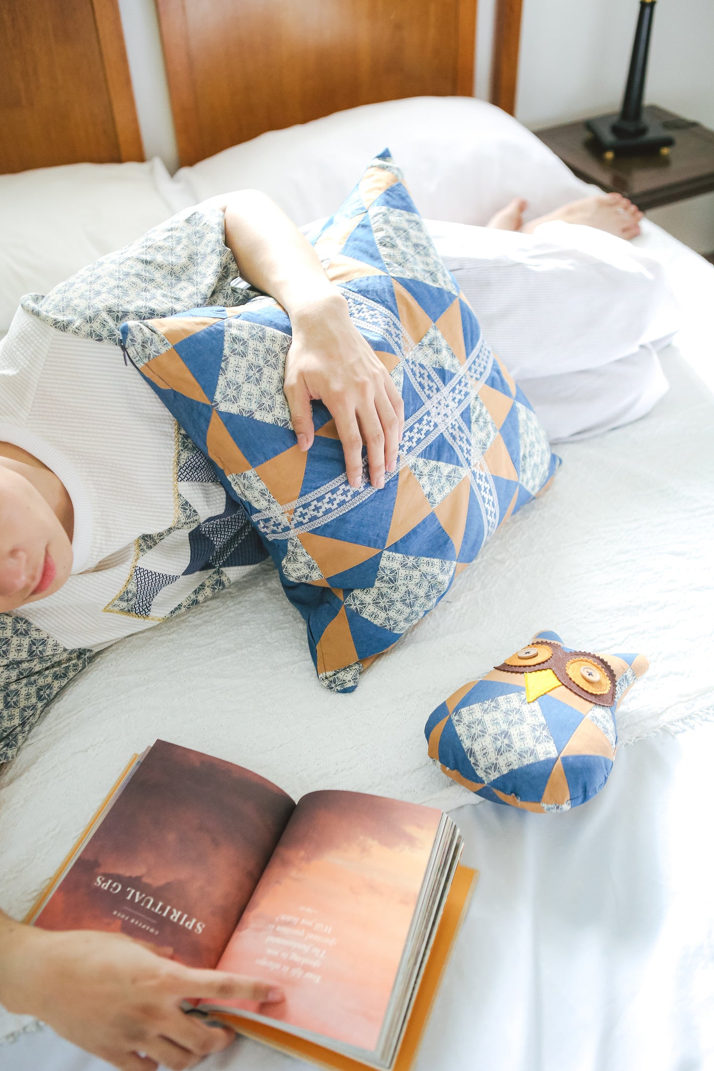 Tala Patchwork Accent Pillow in Brown