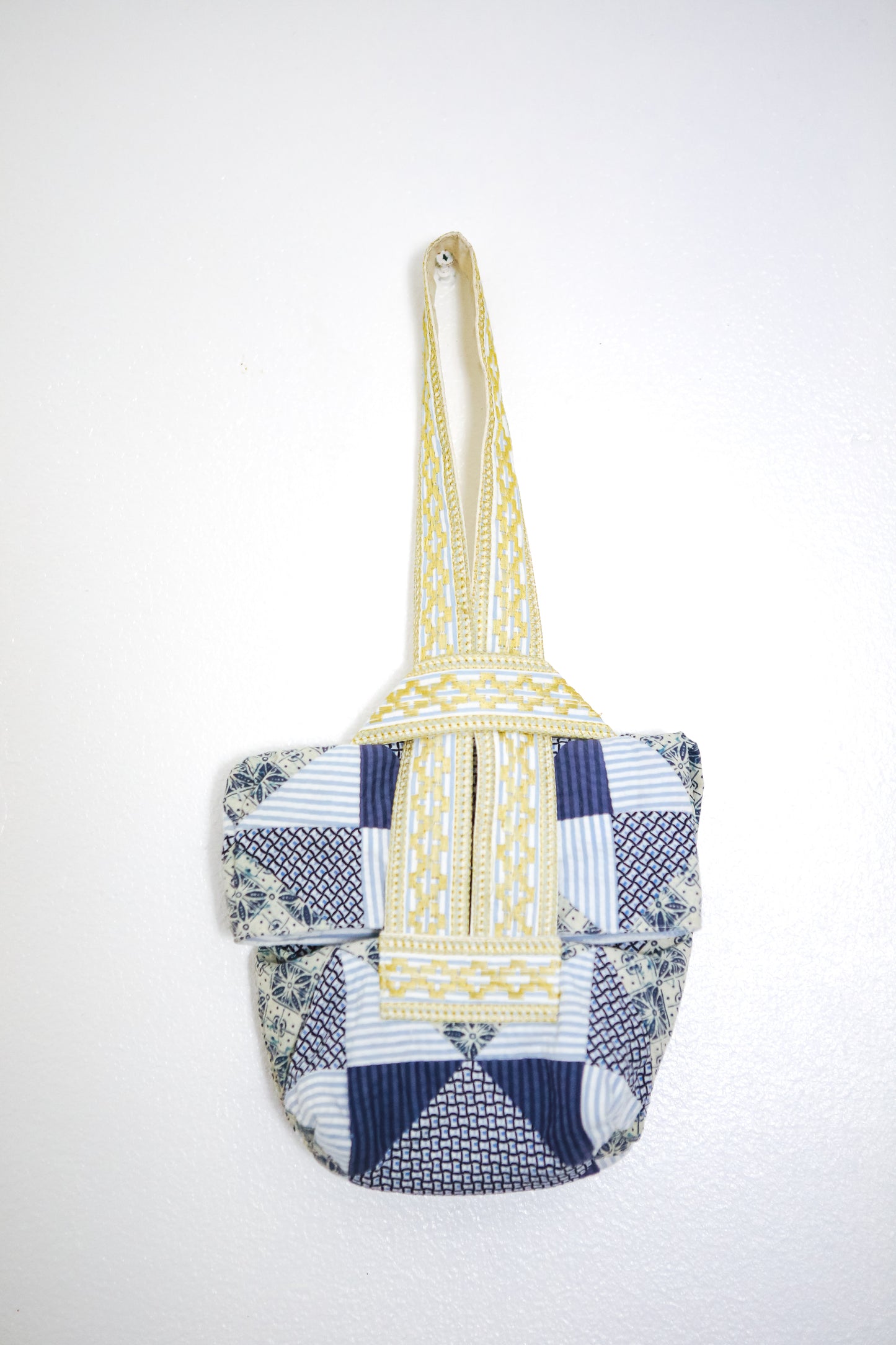 Sinag Patchwork Wristlet in White