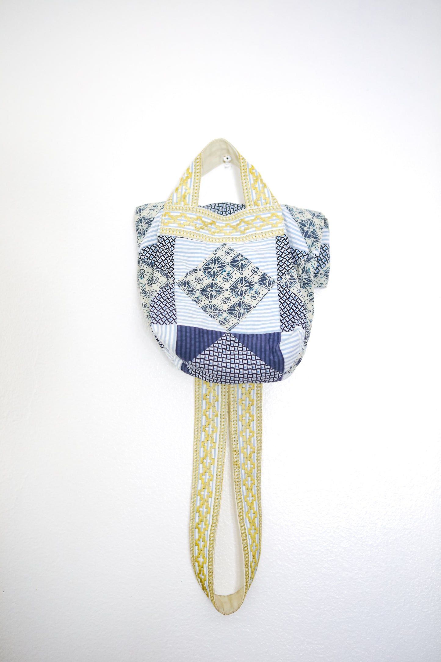 Sinag Patchwork Wristlet in White
