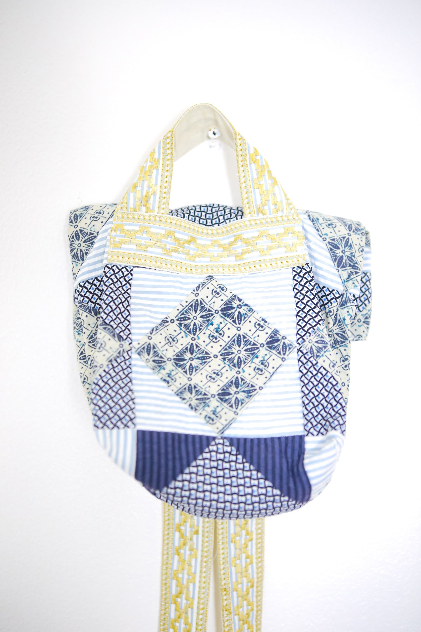 Sinag Patchwork Wristlet in White