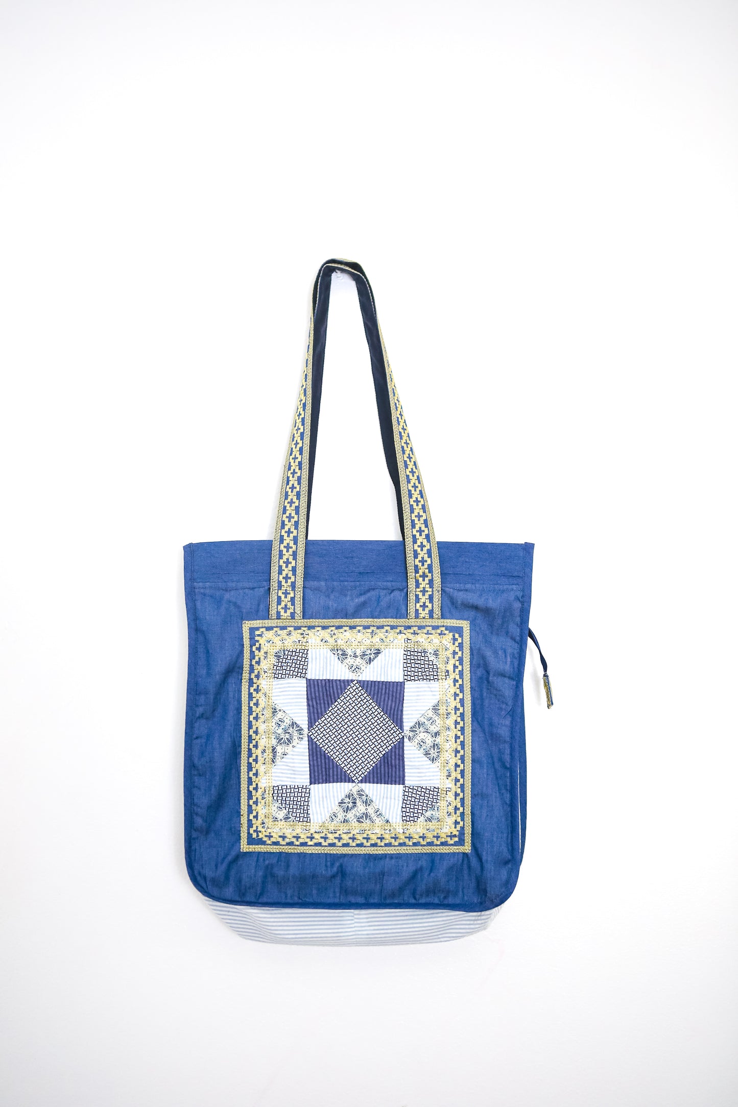Hiraya Patchwork Tote Bag in Blue