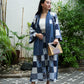 Panaginip Patchwork Pants in Midnight Blue