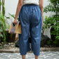 Panaginip Patchwork Pants in Midnight Blue