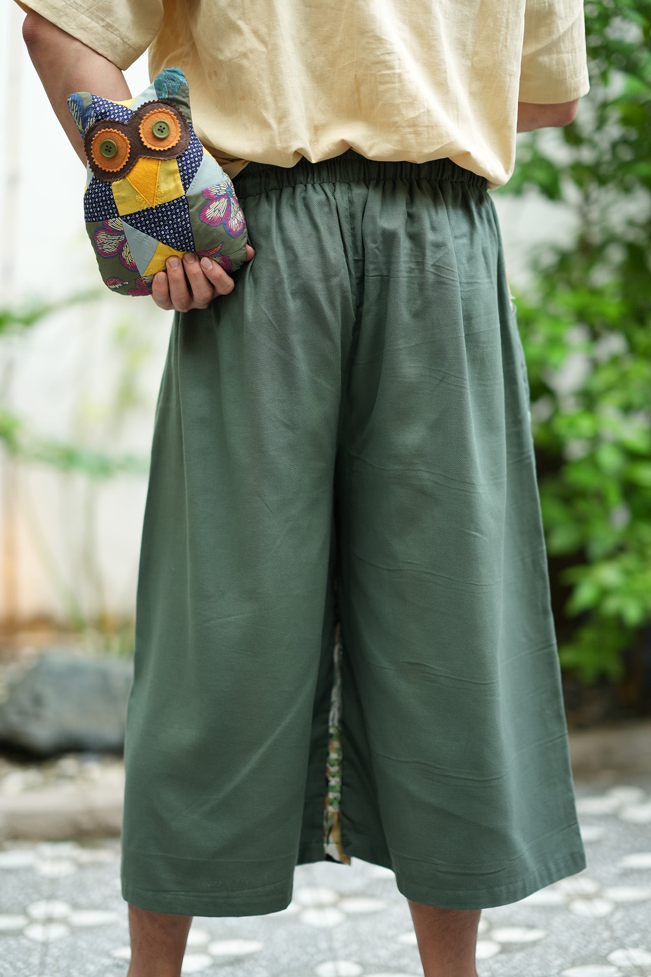 Panaginip Patchwork Pants in Forest Green