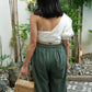 Panaginip Patchwork Pants in Forest Green