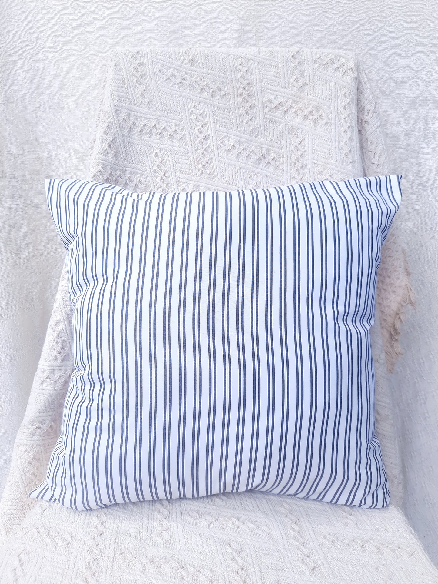 Tala Patchwork Accent Pillow in White