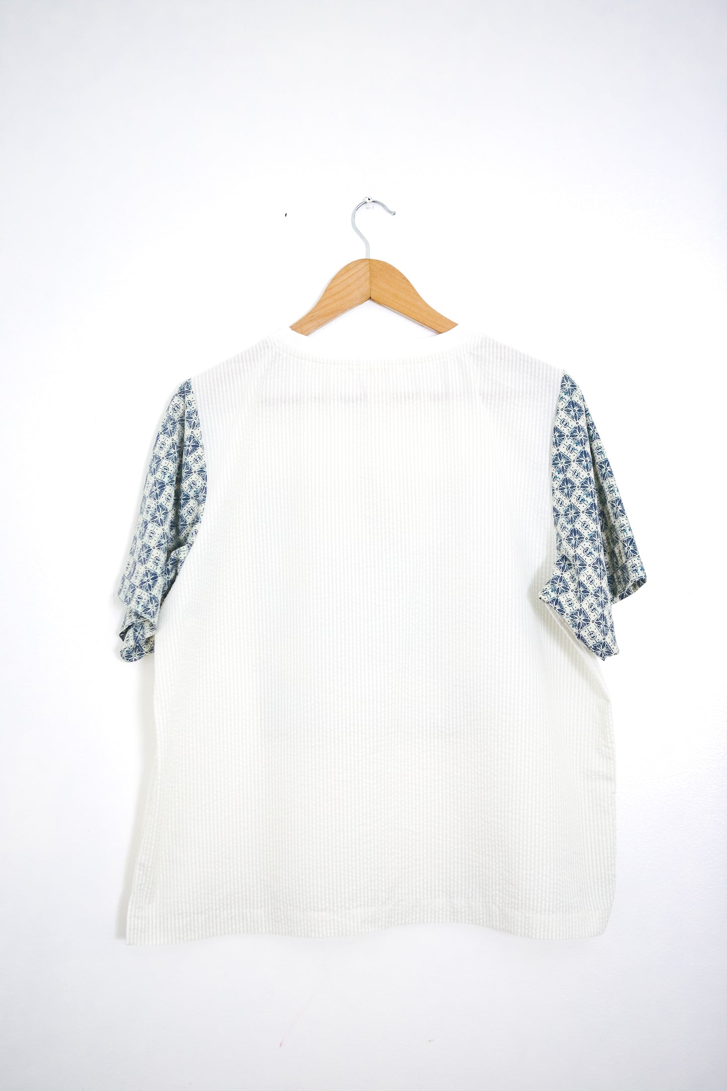 Araw Boxy Patchwork Shirt in White