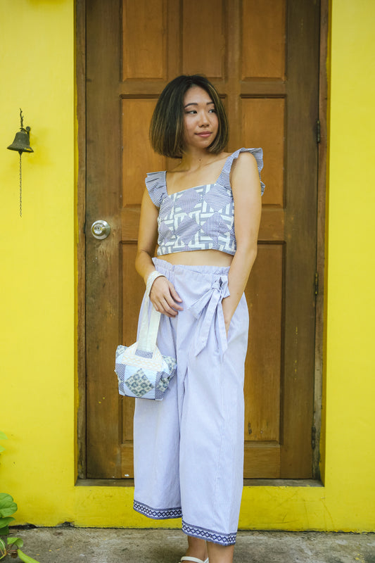 Alapaap Embroidered Culottes in White