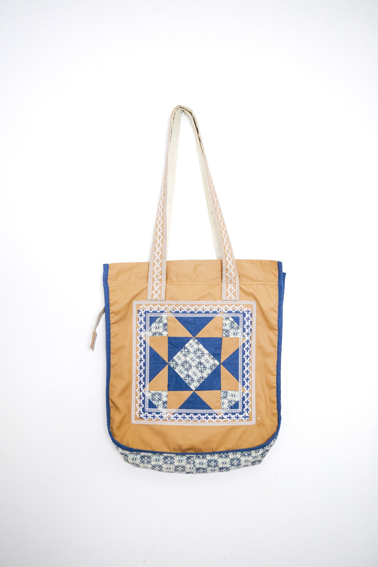 Hiraya Patchwork Tote Bag in Brown