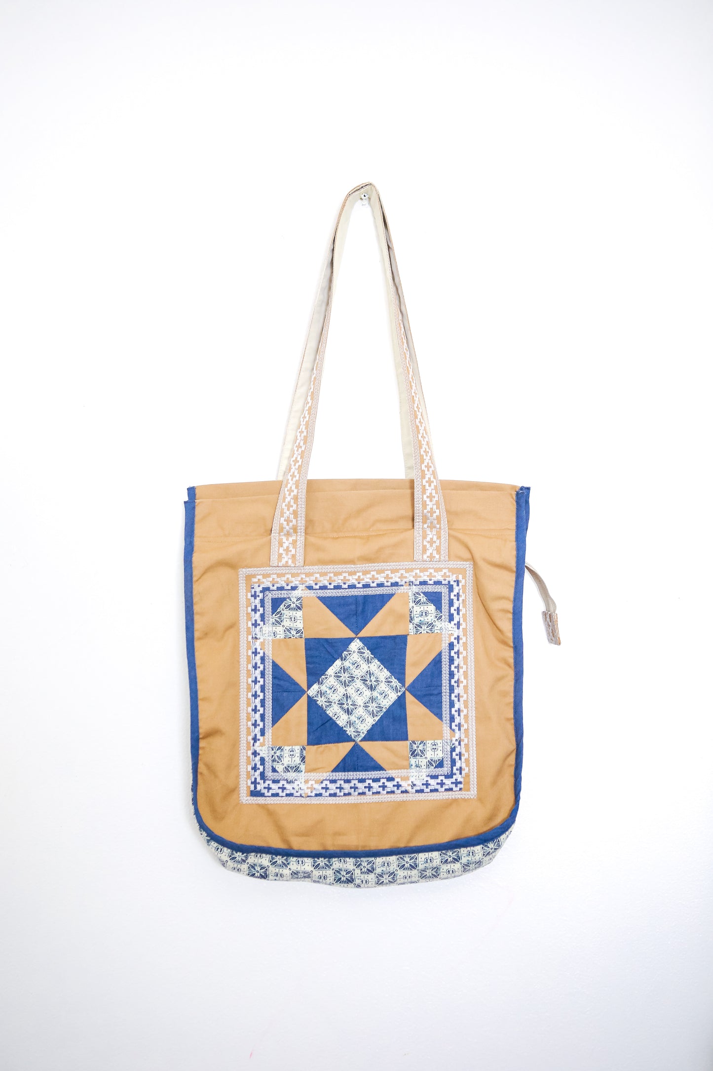 Hiraya Patchwork Tote Bag in Brown